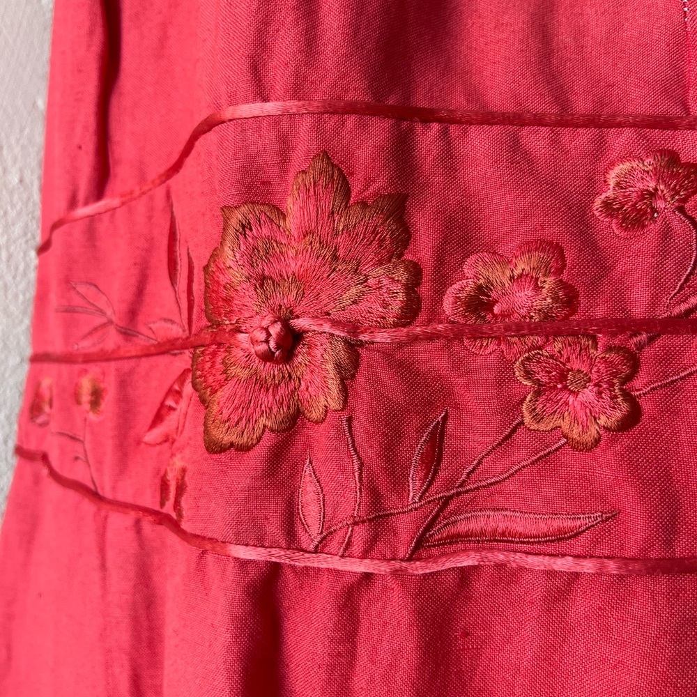 Yves Cossette Depeche Mode, red linen size 8 petite